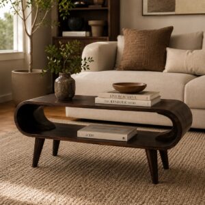 Solid Mango Wood California Walnut Finished Amaya Coffee Table