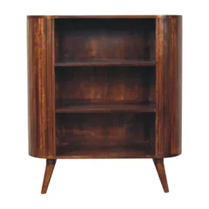 Solid Mango Wood Chestnut Finished Cortez Open Cabinet