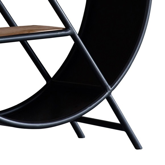 Cosmo Industrial Round Open Bookcase - Image 2