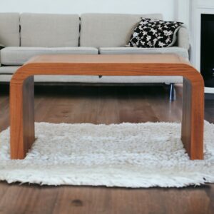 Solid Mango Wood Acacia Wood Caramel Finished Rounded Corners Coffee Table
