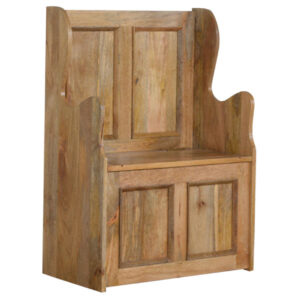 Solid Mango Wood Small Monks Storage Bench