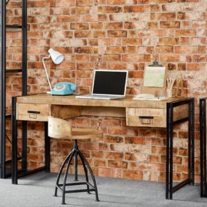 Cosmo Industrial Metal & Wood Dining Chair (Sold in Pairs)
