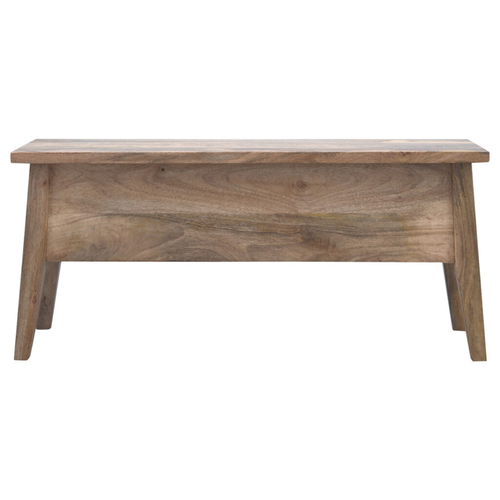 Solid Mango Wood Oak Finished Safety Blanket Box/Bench
