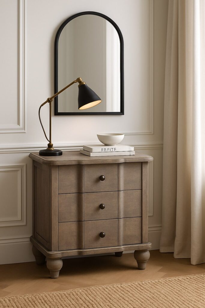 Solid Mango Wood Acid Washed Lume 3 Drawer Bedside Table