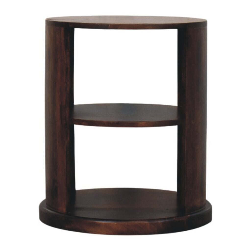 Solid Mango Wood California Walnut Finish Ventura Side Table