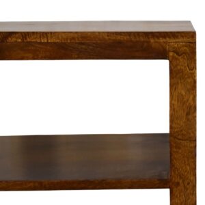 Solid Mango Wood Chestnut Finished Cane Door Display Unit - Image 4