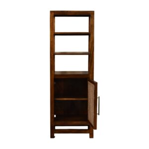 Solid Mango Wood Chestnut Finished Cane Door Display Unit - Image 5