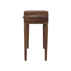 Solid Mango Wood Golden Teak Finished 3 Drawer Curved Dressing Table - Image 8