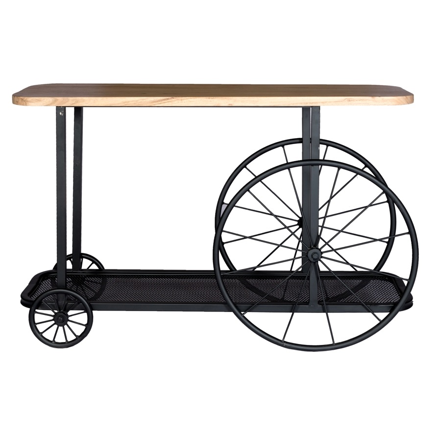 Craft Wheel Console Table