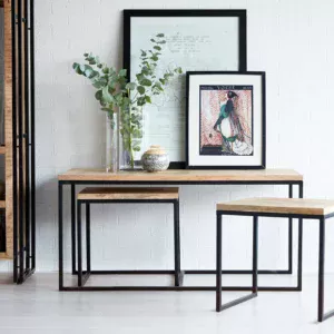 Cosmo Industrial John Long Coffee Table Set