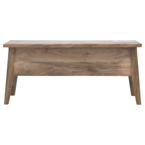 Solid Mango Wood Oak Finished Safety Blanket Box/Bench