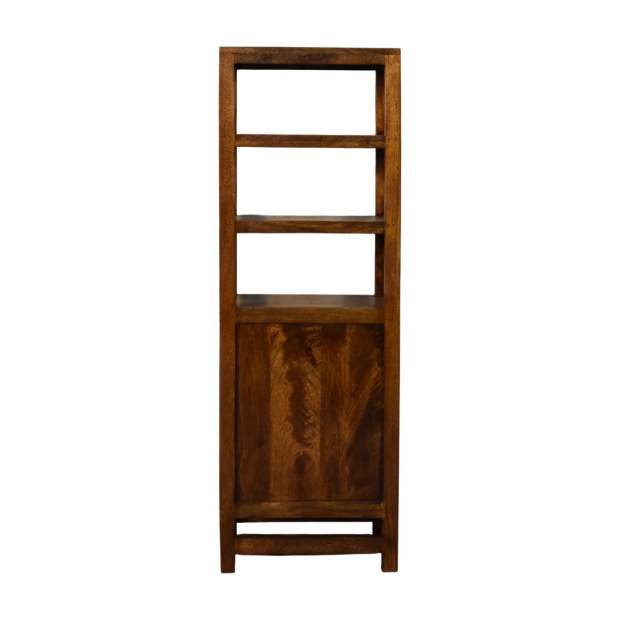 Solid Mango Wood Chestnut Finished Cane Door Display Unit - Image 7